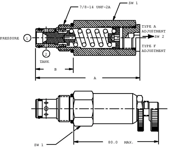 Danfoss - CP2101B0AC - Druckbegrenzungsventil Patrone