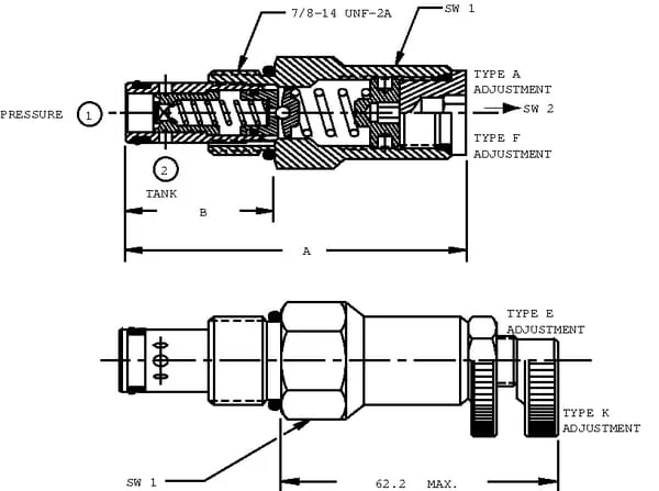 Danfoss - CP2102B0ED - Druckentlastungsventil Kartusche
