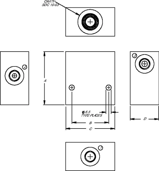Danfoss - CP9103SA08M - Aluminiumgehaeuse SDC10-3S-A-08 (1/2")