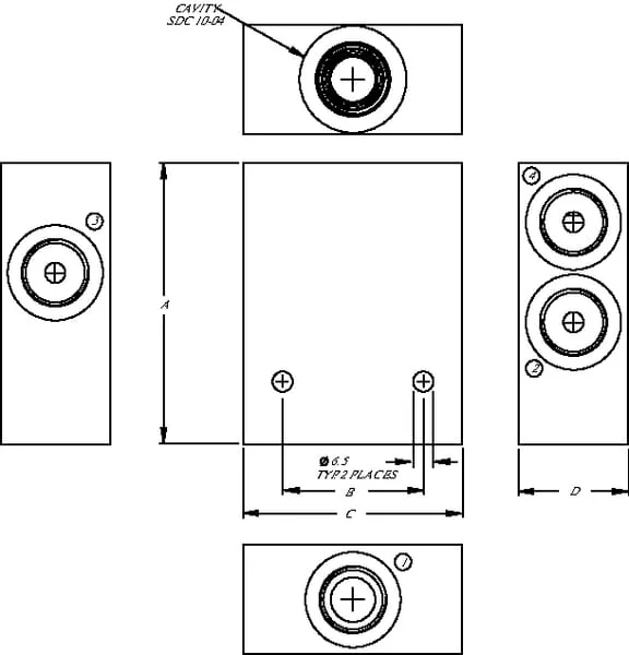 Danfoss - CP9104A08M - Aluminiumgehaeuse SDC10-4 -A-08 (1/2")