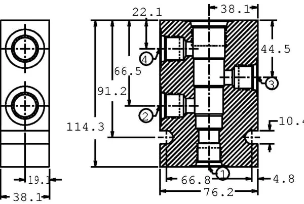 Danfoss - CP9124A06 - Aluminiumgehaeuse CP12-4-A-06 3/8"