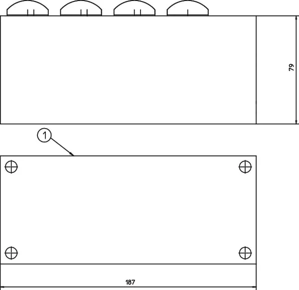 Danfoss - KRVB004 - Rücklaufblock 4x3/4" 1x1"1/2