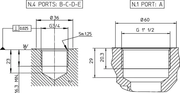 Danfoss - KRVB004 - Rücklaufblock 4x3/4" 1x1"1/2