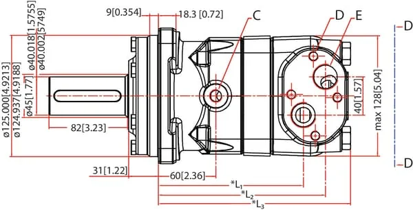 Danfoss - OMT315151B3003 - Orbitmotor, Welle Diameter 40, Standard