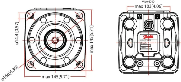Danfoss - OMT315151B3003 - Orbitmotor, Welle Diameter 40, Standard