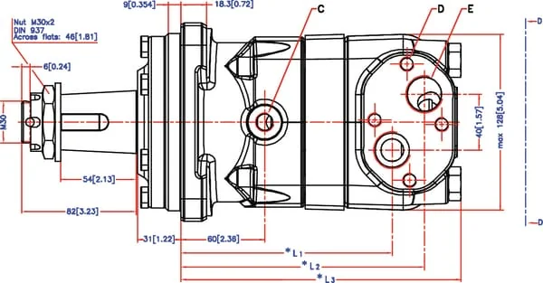 Danfoss - OMT315151B3015 - Orbitmotor Konische Welle 1:10