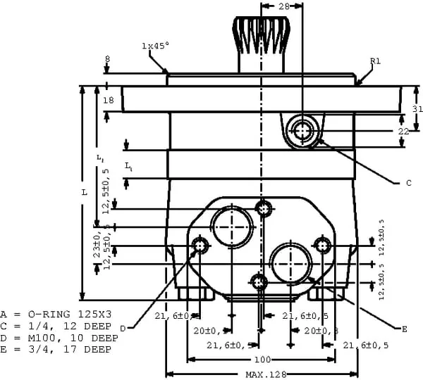 Danfoss - OMTS250151B3038 - Orbitmotor Kurz