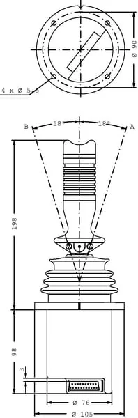 Danfoss - PVRE162F1300 - Joystick Serie 2
