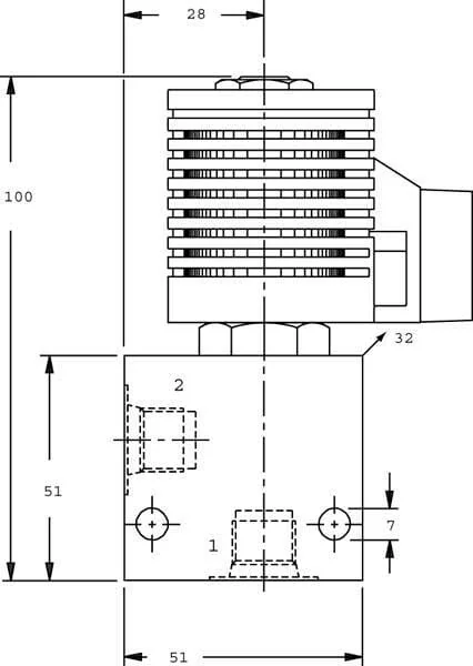 Danfoss - SVP08CDB001 - Steuerventil 2/2 SVP08CDB 12VDC 3/8