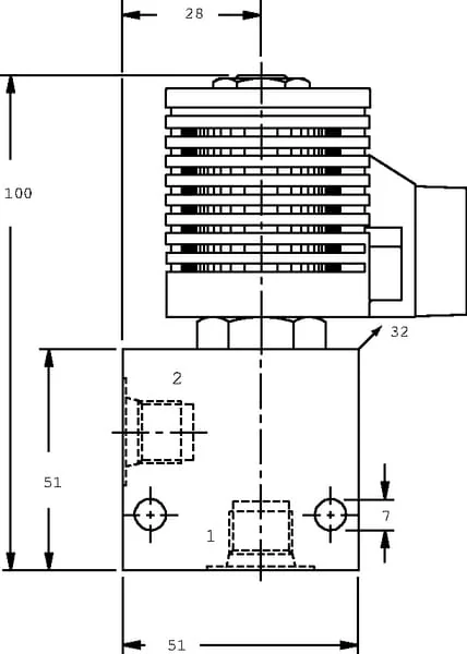 Danfoss - SVP08CDB001 - Steuerventil 2/2 SVP08CDB 12VDC 3/8