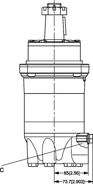Danfoss - TMKW200151F6011 - Radmotor, Welle Diameter 1,5" Konisch