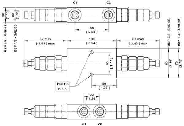 Danfoss - VCB06CN2ADL38 - Gegendruckventil Vcb06/Cn-2-A-Dl38
