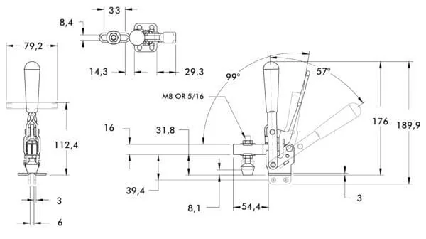 Destaco - DE207U - Vertikalspanner