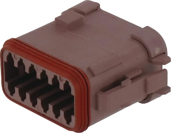 Deutsch - DSDT0612SDCE05 - Steckergehaeuse 12 P. Weiblich DT Braun