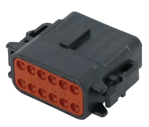 Deutsch - DSDTM0612SB - Steckergehaeuse Maennlich, Schwarz, 12-Polig Serie DTM, Deutsch