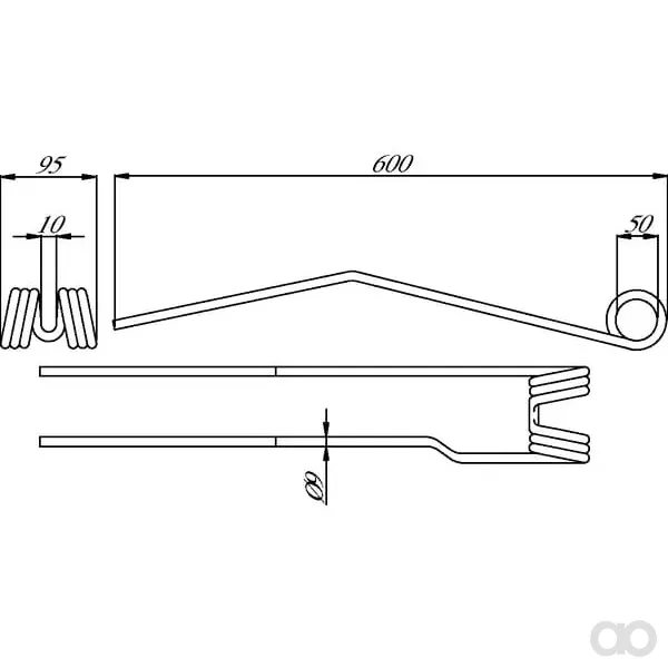 Deutz Fahr - VF1664059586 - Drehzinken Original Deutz Fahr