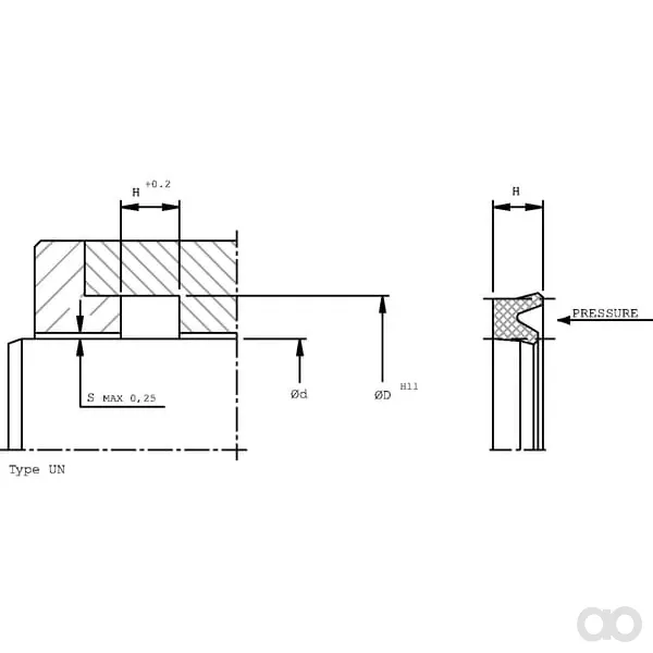 Dichtomatik - SA364458UN - Dichtung 44x36x5,3 Mm
