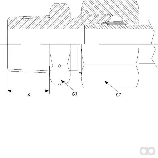 Dicsa - GEV12L12NPTRVS - Schraubverbindung 12L 1/2 NPT Rostfrei