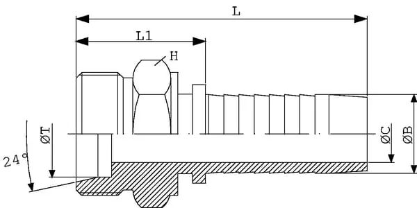 Dicsa - PR1012RVS - Saeule DN10 - M18 x 1,5 - 12L Edelstahl