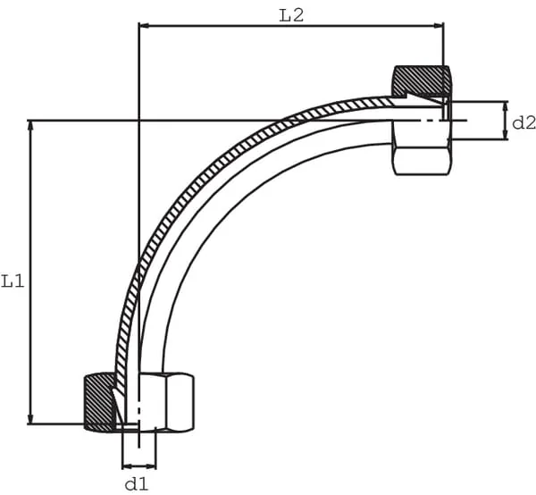 Dietzel - VO9015L15L - Kupplung 15L 90°