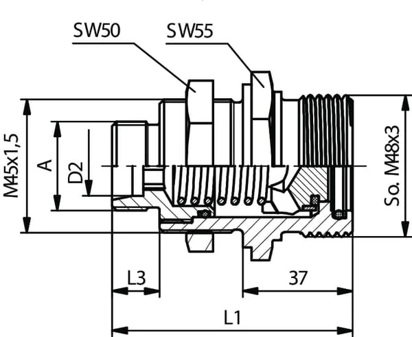 DNP - RSF16S30 - Kupplung Weiblich 20s