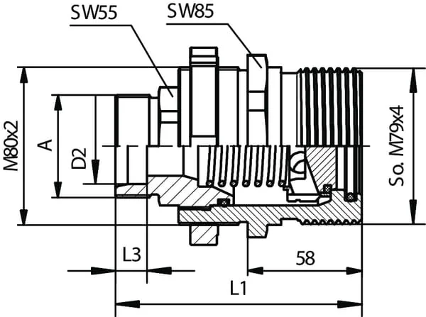 DNP - RSF25S52 - Kupplung Weiblich 38s
