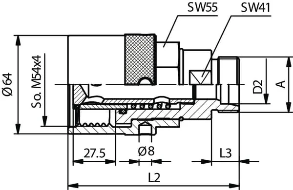 DNP - RSM20S30 - Hydraulikverbinder 20s