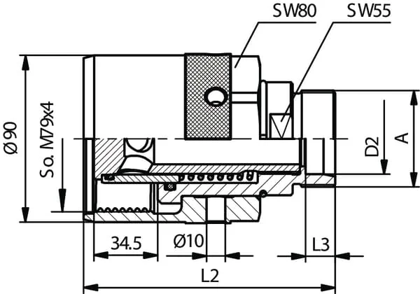 DNP - RSM25S52 - Hydraulikverbinder 38s