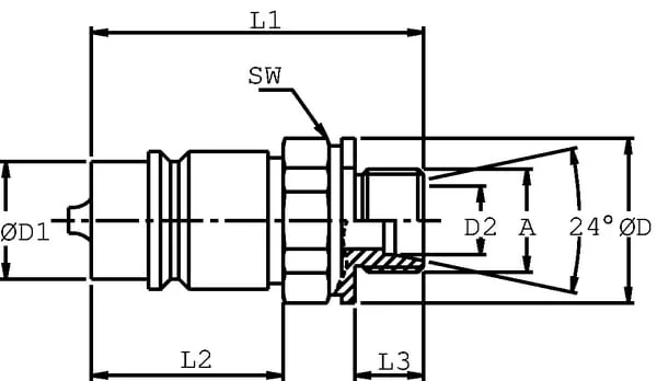 DNP - SKPM10S16 - Einschraubstutzen 3/8 M16x1.5-8S