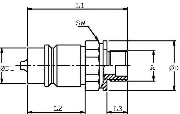 DNP - SKPM12A08 - Einschraubstutzen 1/2-1/2" BSP