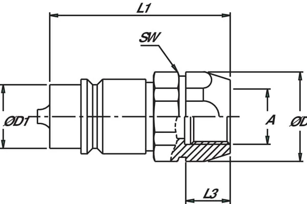 DNP - SKPM12C08 - Kupplung Muffe, 1/2 1/2" Bsp 10 Stück
