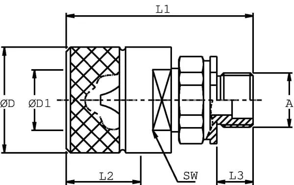 DNP - SKSF32S52 - Schnellkupplung für HS25-1-S3852