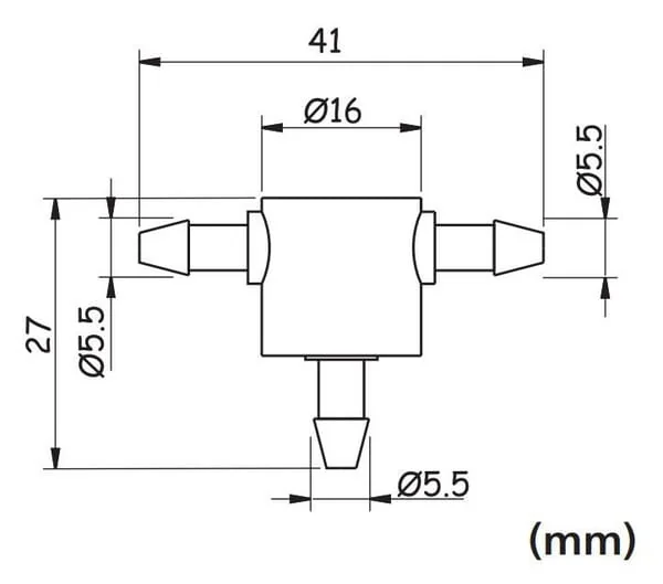 Doga - 10050653900 - Rueckschlagventil 3 Ausgaenge, Diameter 5,5mm, fuer Schlaeuche mit 3-4mm Innendurchmesser