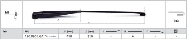 Doga - 1208905GAR4 - Wischerarm 450 mm