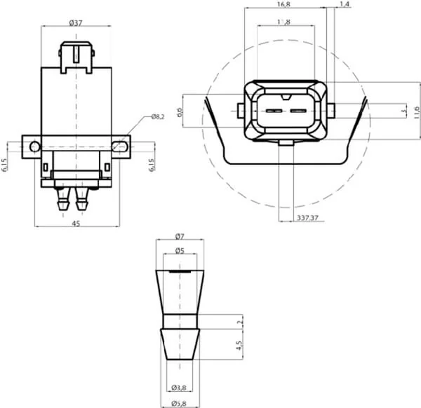Doga - 20000062000 - Wischwasserpumpe Typ B 12V