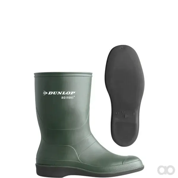 Dunlop - B55063146 - Gruene Schutzstiefel, CE-Klasse, Groesse 11, Gummistiefel Acifort® Biosecure Dunlop