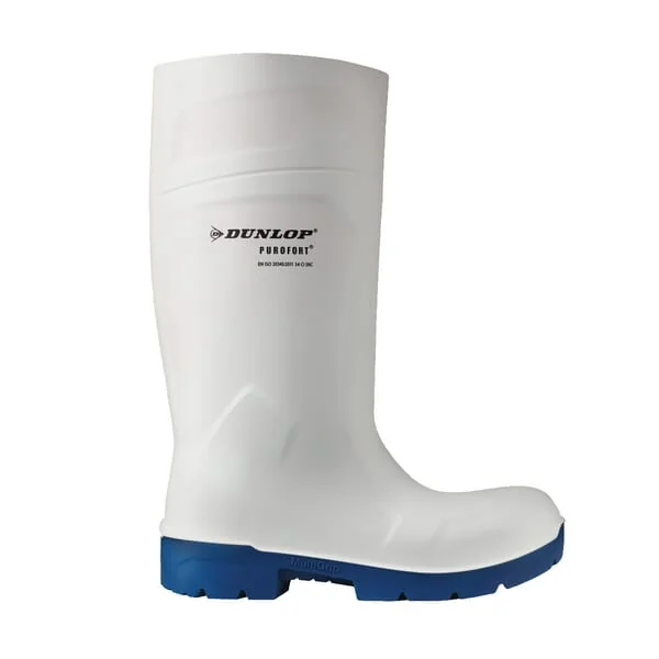 Dunlop - CA6113139 - Weisse Sicherheitsstiefel, Klasse S4, Groesse 6, Gummistiefel Purofort® Foodpro Dunlop