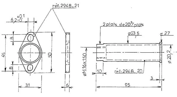 Dura - AK95 - Komplettset Fuer SD5/SD6-Montage
