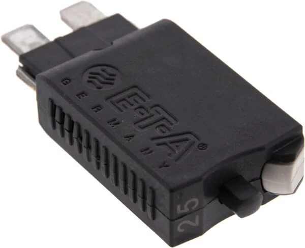 ETA - SI26025 - Thermische Sicherung Manuell Rueckstellbar 28V 25A Laenge 51,6mm Weiss ETA