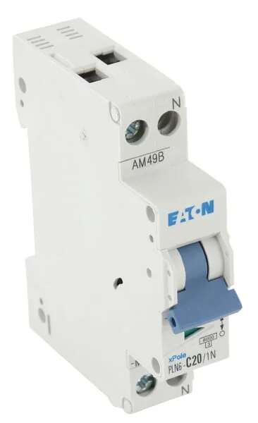 Eaton - PLN6C201N - Leitungsschutzschalter 20A, 1P+N, C