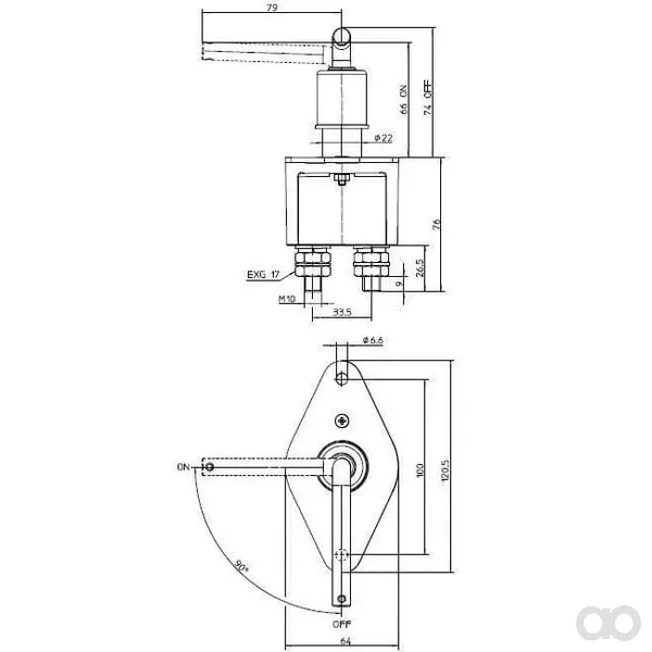 Electro Mecanica Cormar - LA500010 - Batterie-Hauptschalter Schwerer Ausfuehrung