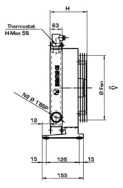 Emmegi - OK2015KBV24301 - Bypass-Oelkuehler 24V 48-60°C