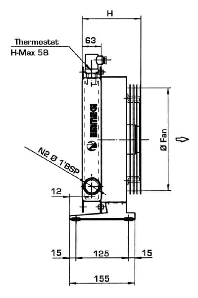 Emmegi - OK2020380VAC - Oelkuehler (400V) 38-50'C 2020K-03-2-01