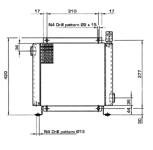 Emmegi - OK2030KBV24301 - Bypass-Oelkuehler 24V 48-60°C