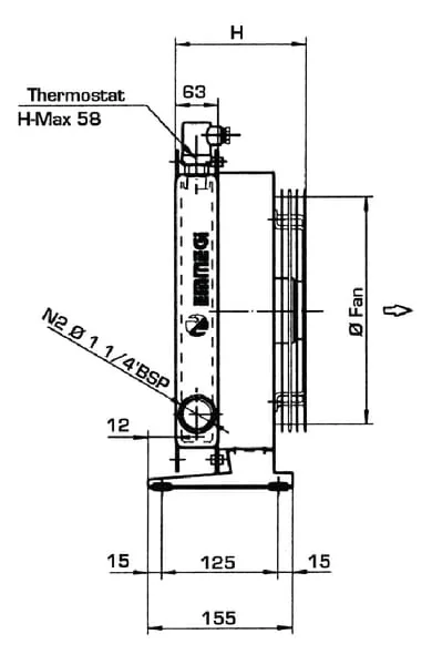 Emmegi - OK2040K24301 - Oelkuehler (24V) 48-60'C 2040