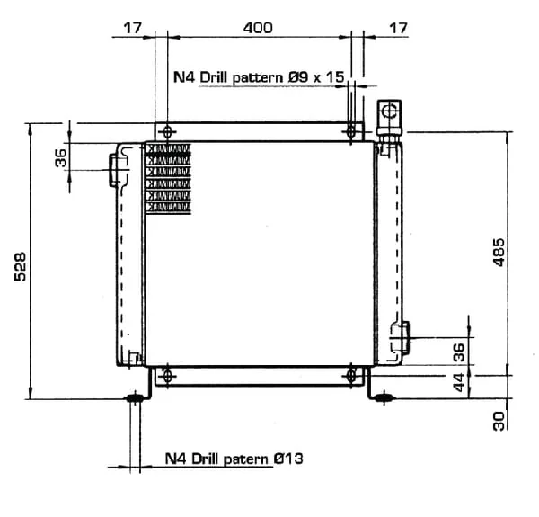 Emmegi - OK2040K24301 - Oelkuehler (24V) 48-60'C 2040