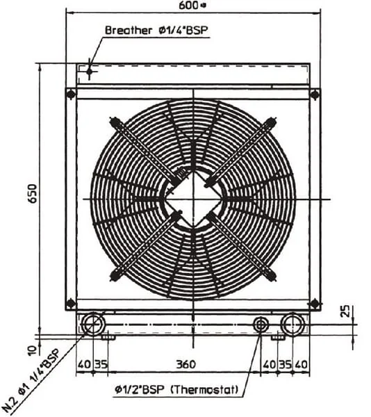 Emmegi - OK2050K12201 - Oelkuehler (12 V) 38-50°C