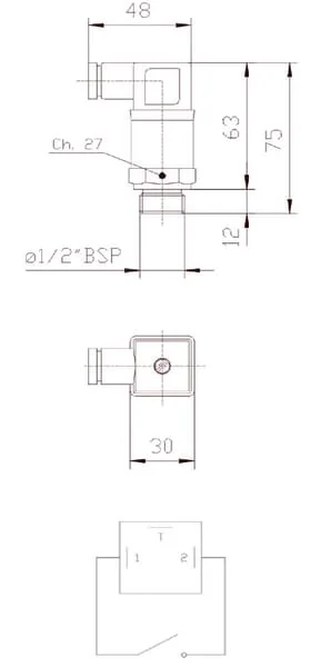 Emmegi - OK93038 - Temperaturschalter 28-40'C Oelkuehler