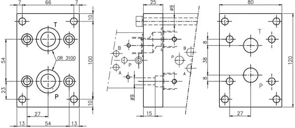 Eurofluid - EC5401 - Uebergangsplatte NG10-NG6