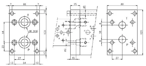 Eurofluid - EC5401 - Uebergangsplatte NG10-NG6